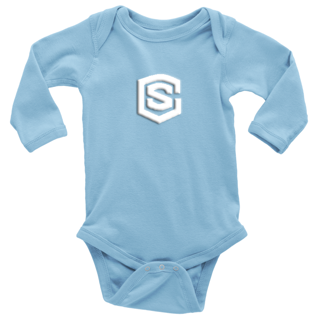 Long Sleeve Baby Bodysuit WITH WHITE LOGO