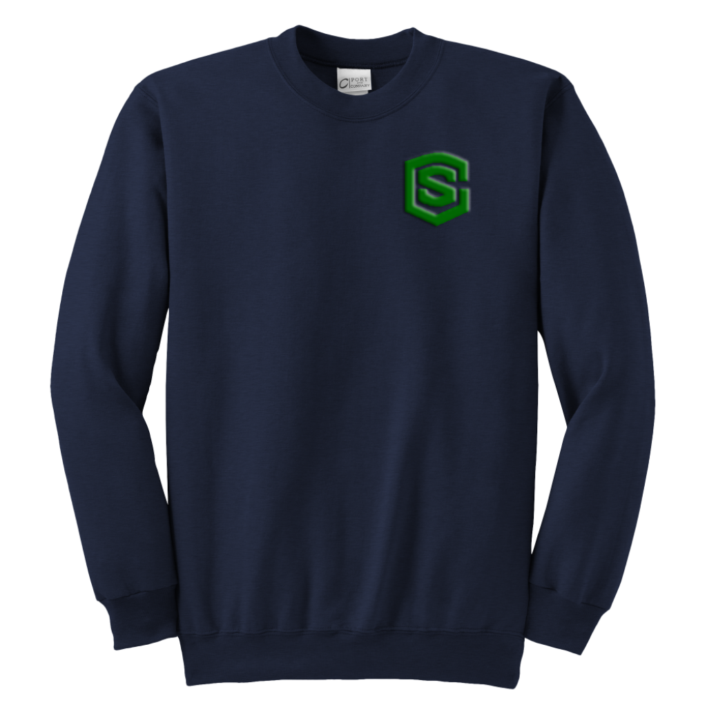 Youth Crewneck Sweatshirt WITH GREEN LOGO