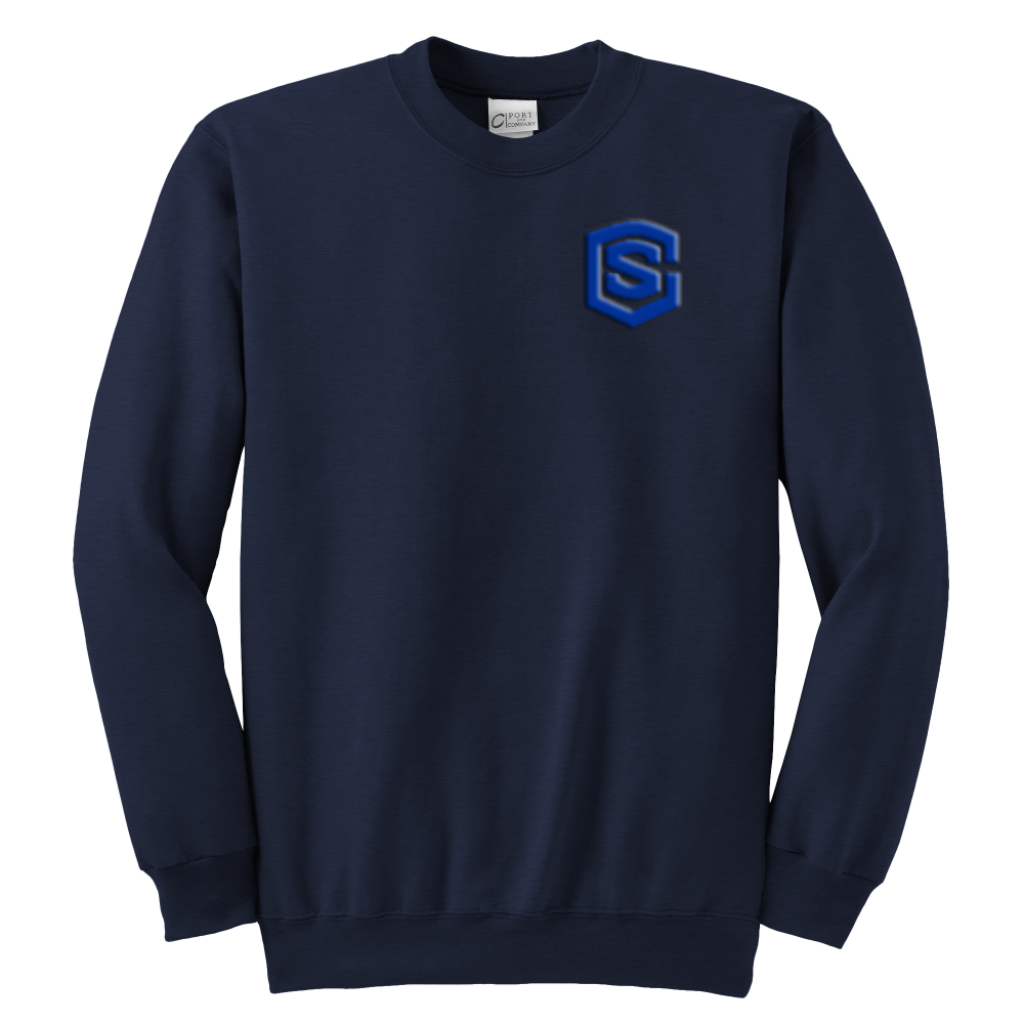 Youth Crewneck Sweatshirt WITH BLUE LOGO