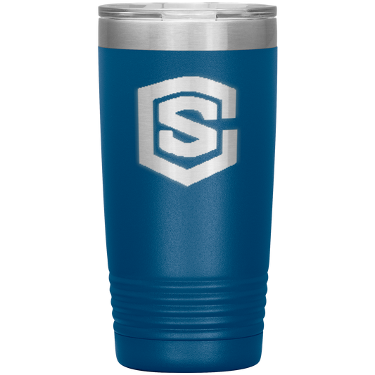 20oz Vacuum Tumbler Silver Logo
