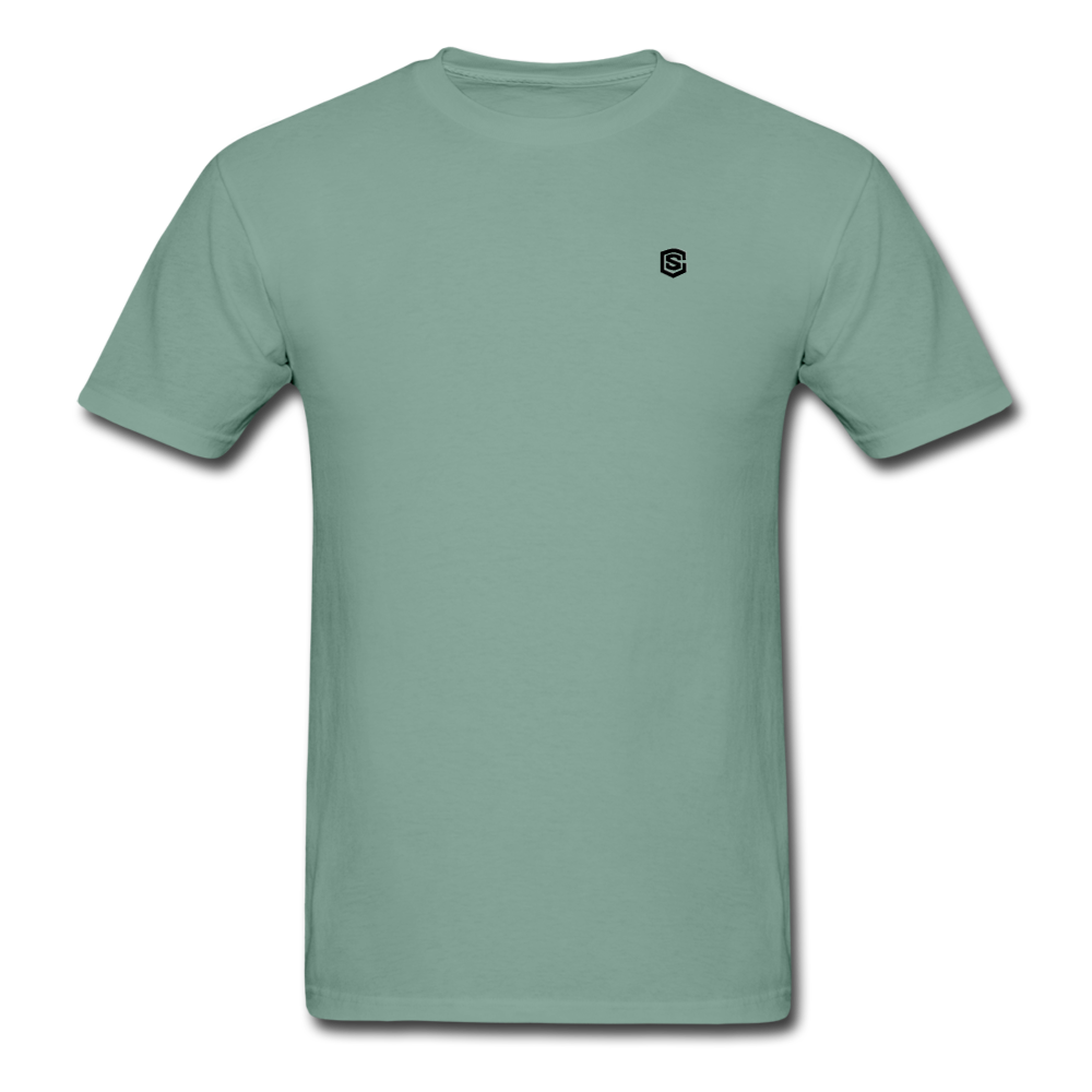 Unisex ComfortWash Garment Dyed T-Shirt WITH BLACK LOGO - seafoam green