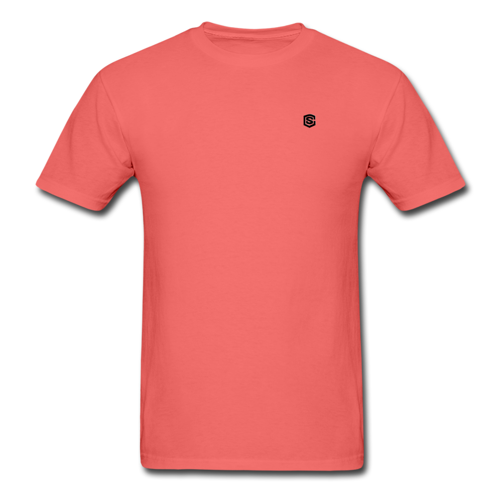 Unisex ComfortWash Garment Dyed T-Shirt WITH BLACK LOGO - coral