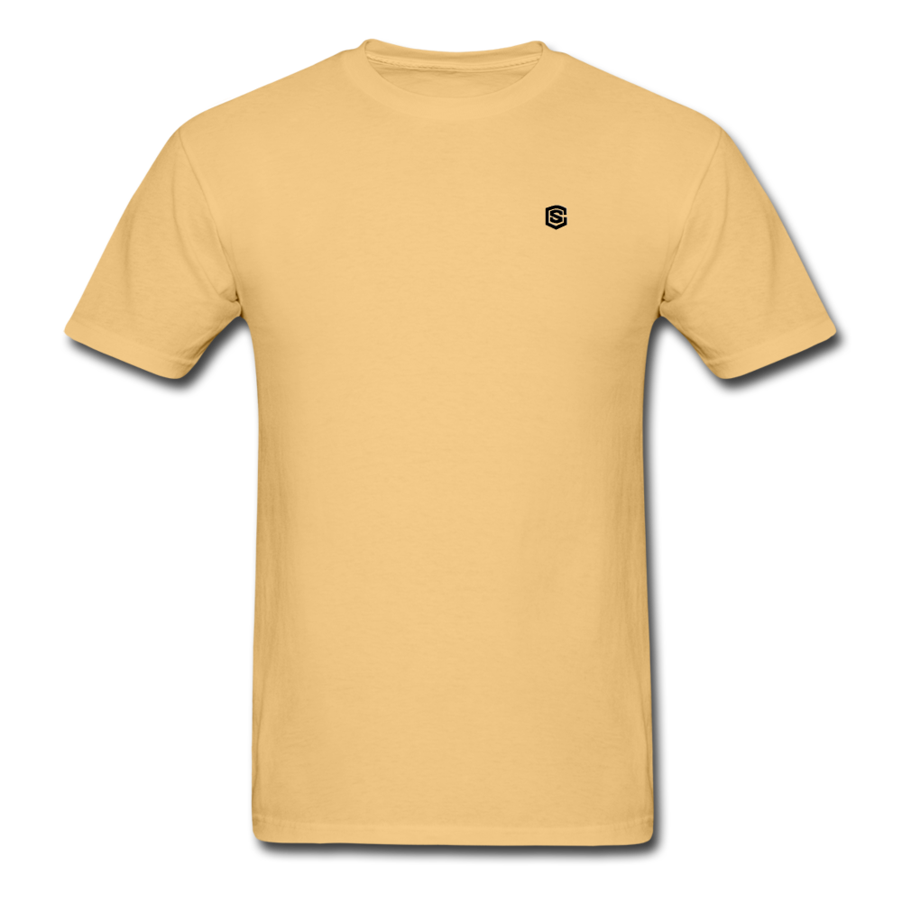 Unisex ComfortWash Garment Dyed T-Shirt WITH BLACK LOGO - light yellow