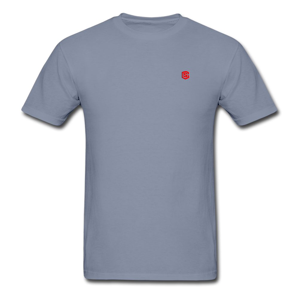 Unisex ComfortWash Garment Dyed T-Shirt WITH RED LOGO - blue