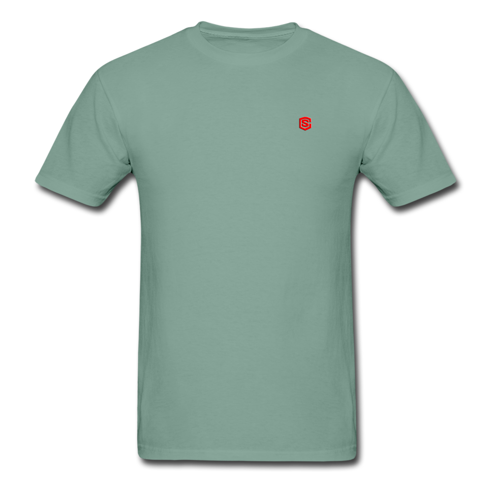 Unisex ComfortWash Garment Dyed T-Shirt WITH RED LOGO - seafoam green