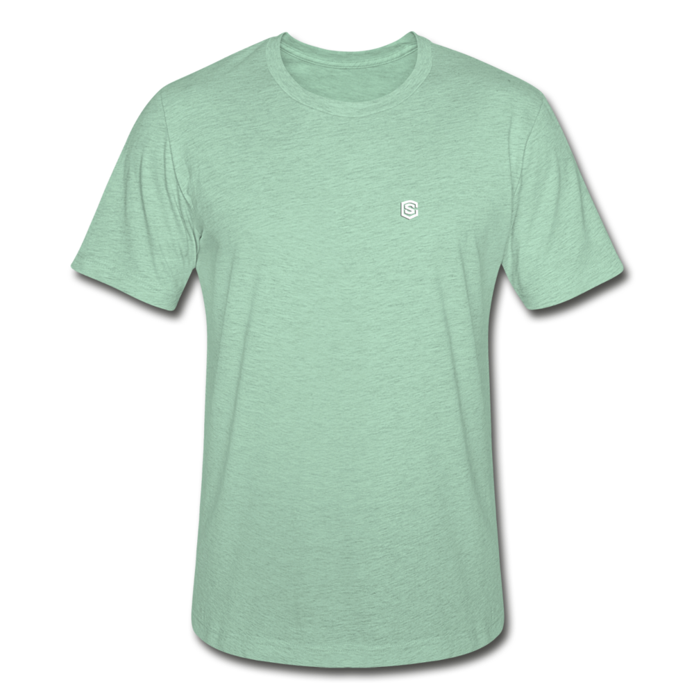 Unisex Heather Prism T-Shirt WITH WHITE LOGO - heather prism mint