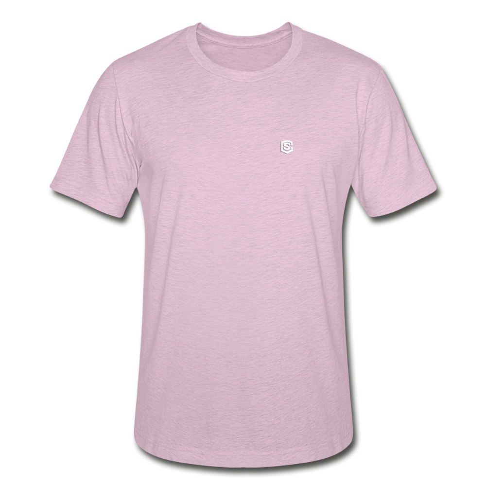 Unisex Heather Prism T-Shirt WITH WHITE LOGO - heather prism lilac