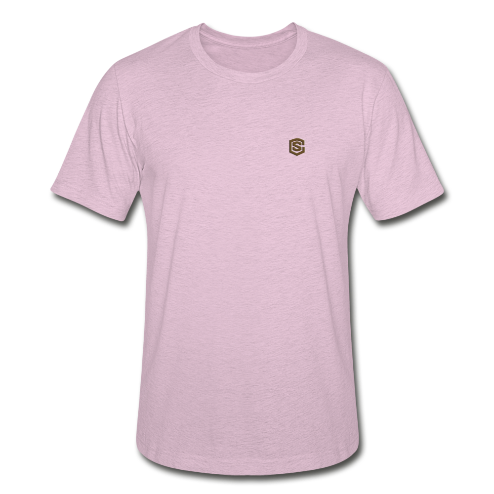 Unisex Heather Prism T-Shirt WITH BROWN LOGO - heather prism lilac