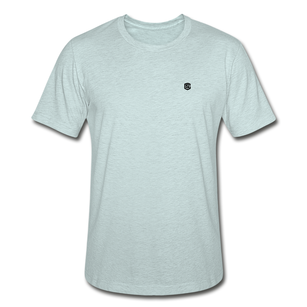Unisex Heather Prism T-Shirt WITH BLACK LOGO - heather prism ice blue