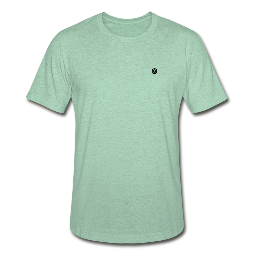 Unisex Heather Prism T-Shirt WITH BLACK LOGO - heather prism mint
