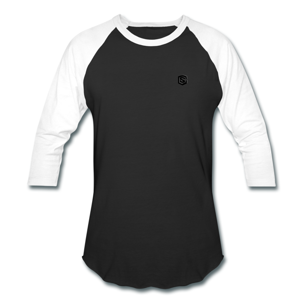 Baseball T-Shirt WITH BLACK LOGO - black/white