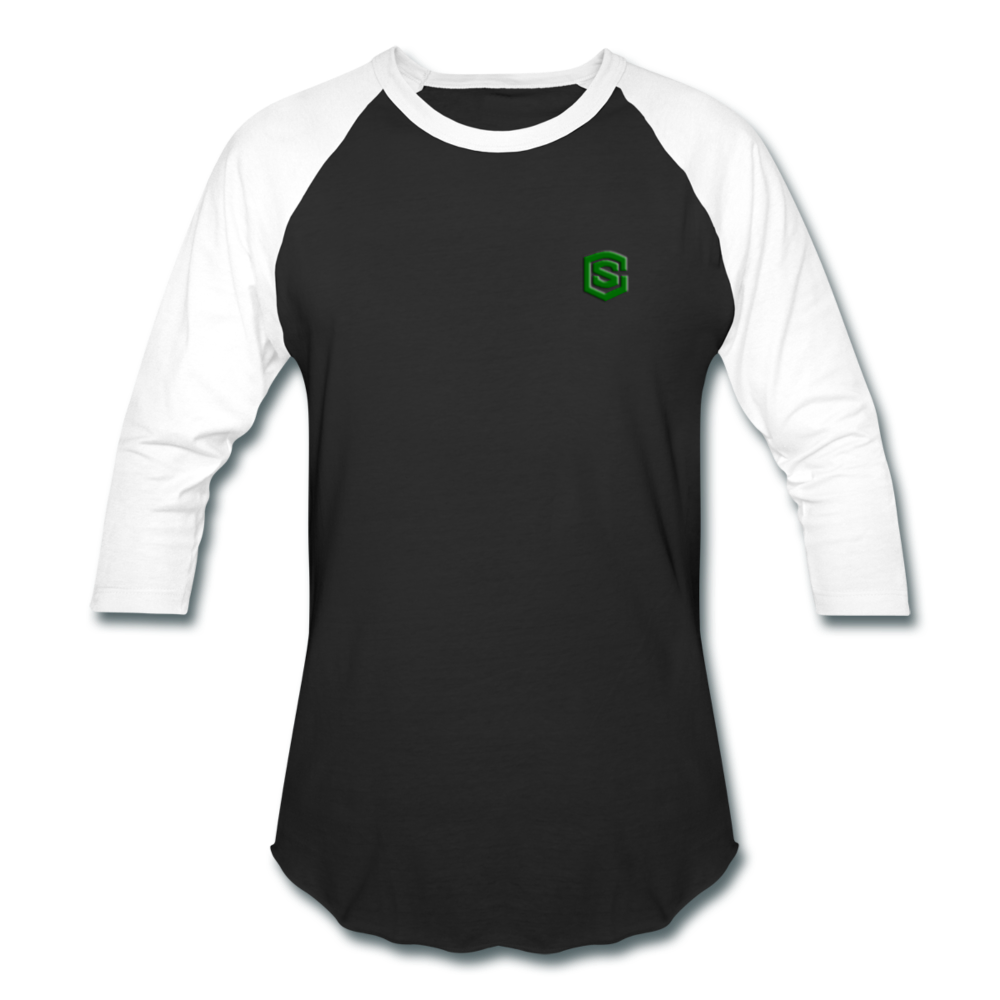 Baseball T-Shirt WITH GREEN LOGO - black/white
