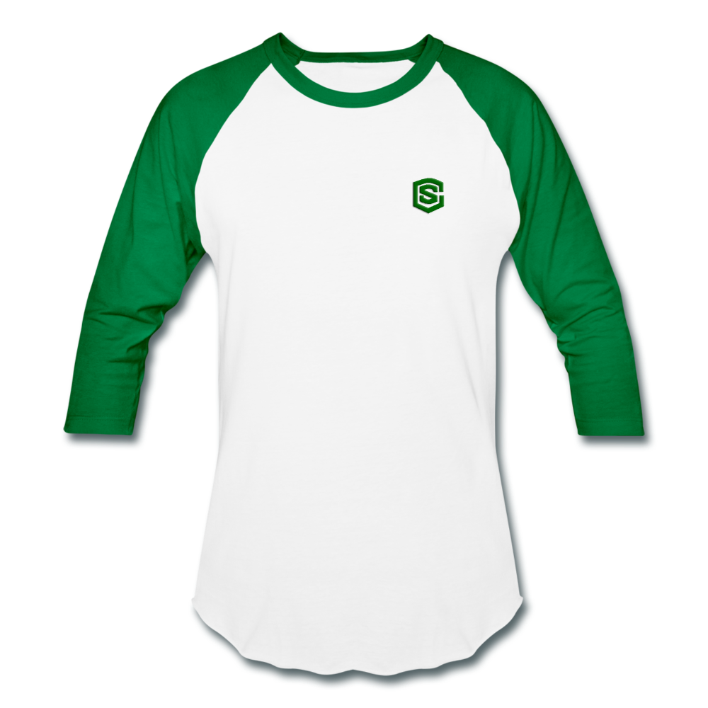 Baseball T-Shirt WITH GREEN LOGO - white/kelly green