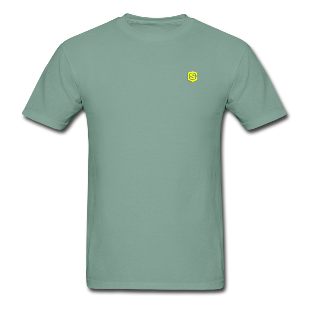 Unisex ComfortWash Garment Dyed T-Shirt WITH YELLOW LOGO - seafoam green