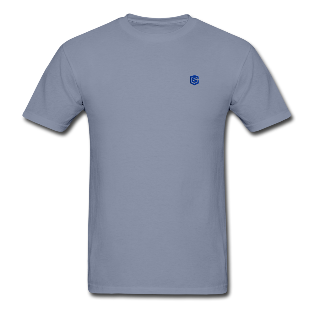 Unisex ComfortWash Garment Dyed T-Shirt WITH BLUE LOGO - blue