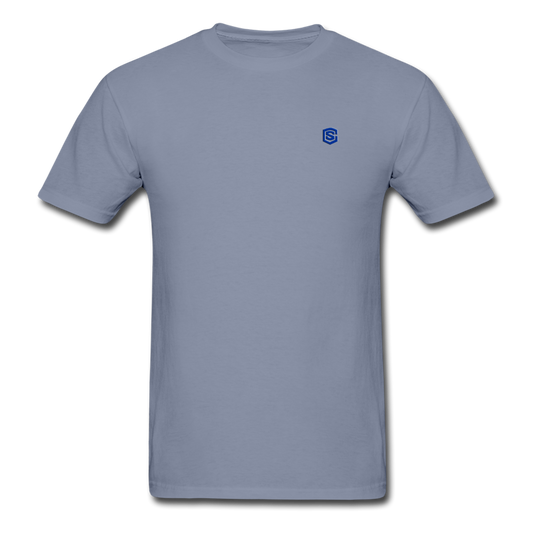 Unisex ComfortWash Garment Dyed T-Shirt WITH BLUE LOGO - blue