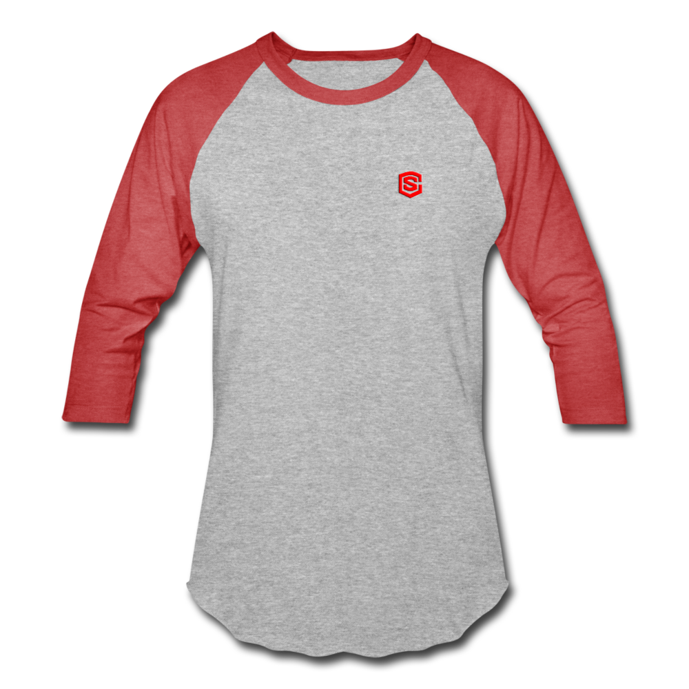 Baseball T-Shirt WITH RED LOGO - heather gray/red