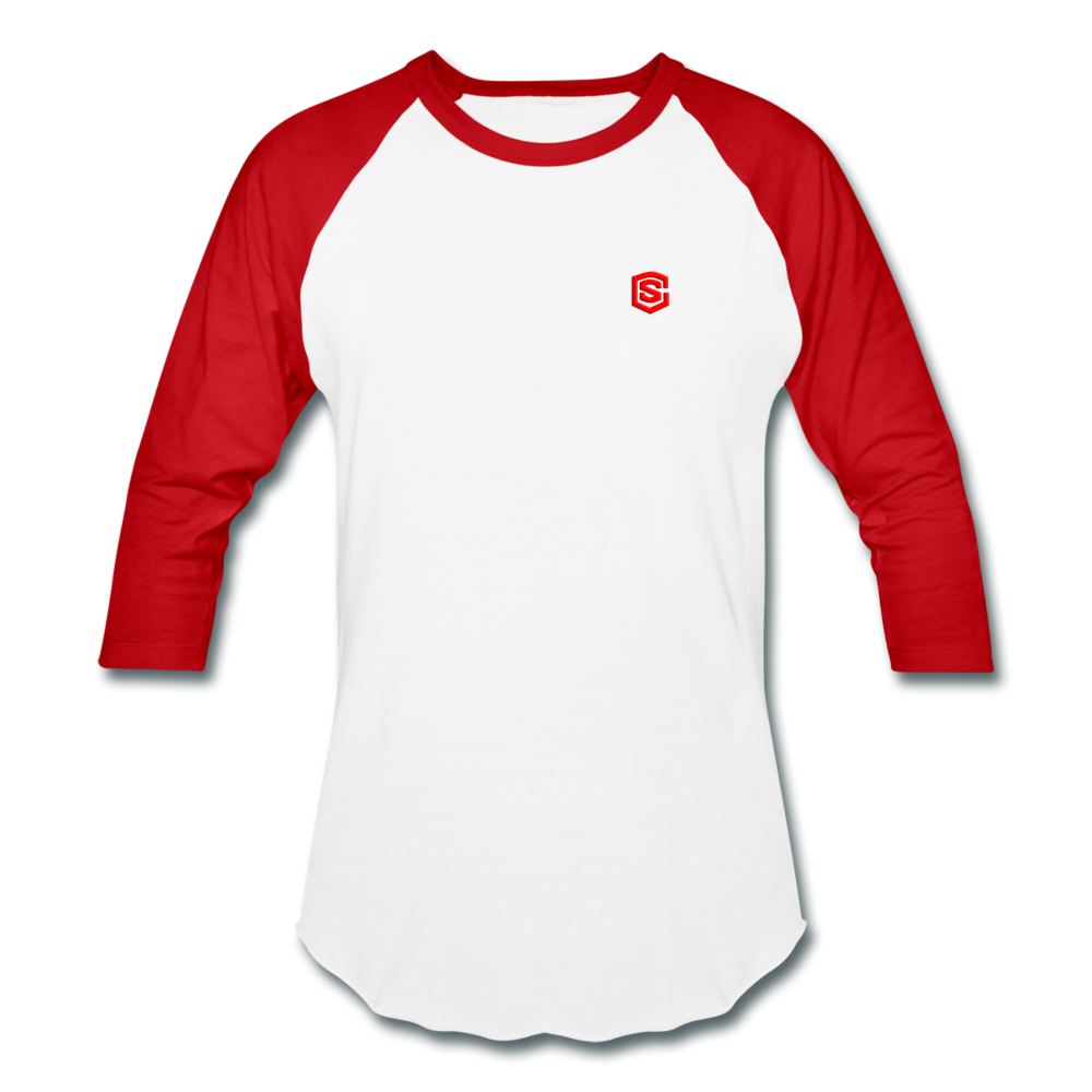 Baseball T-Shirt WITH RED LOGO - white/red