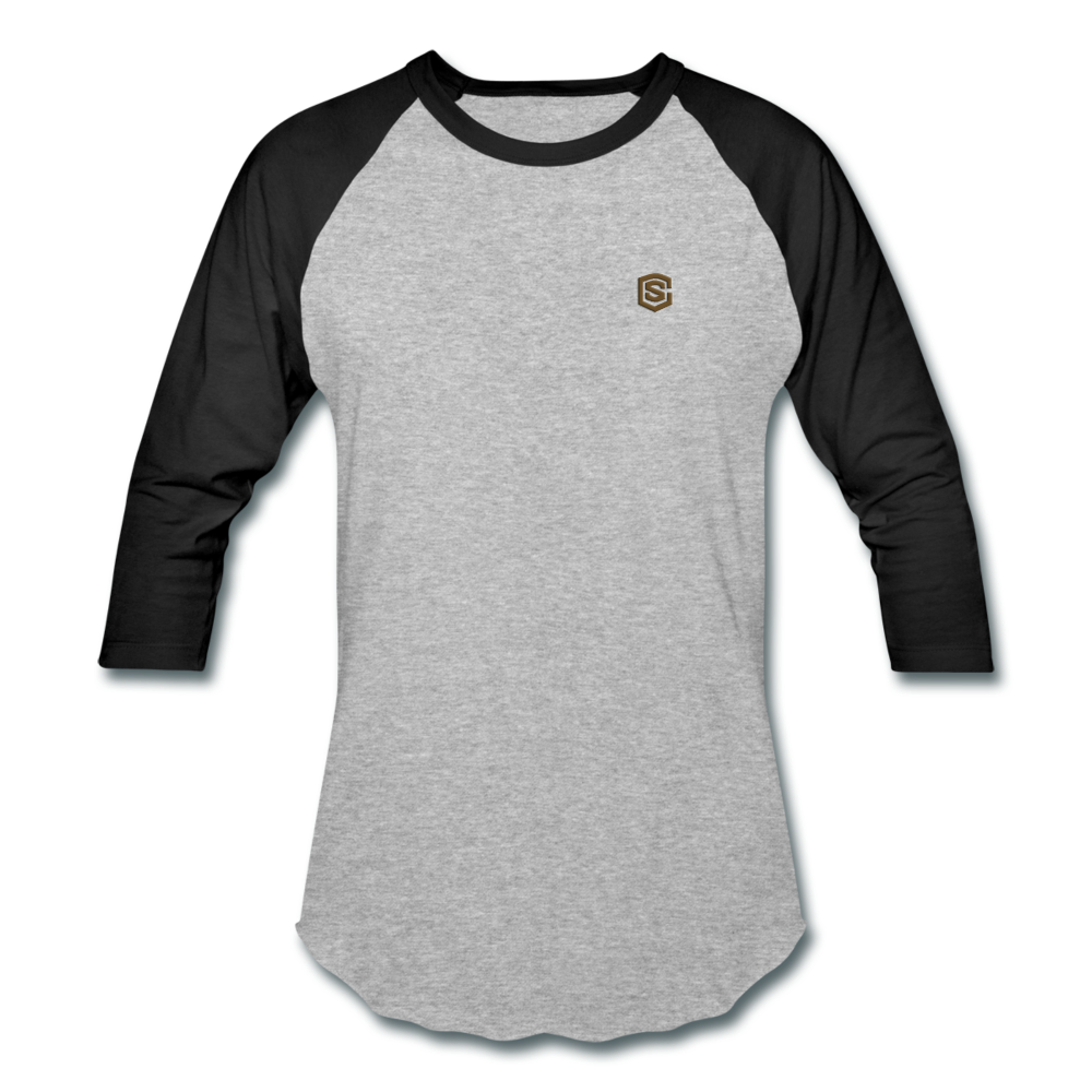 Baseball T-Shirt WITH BROWN LOGO - heather gray/black