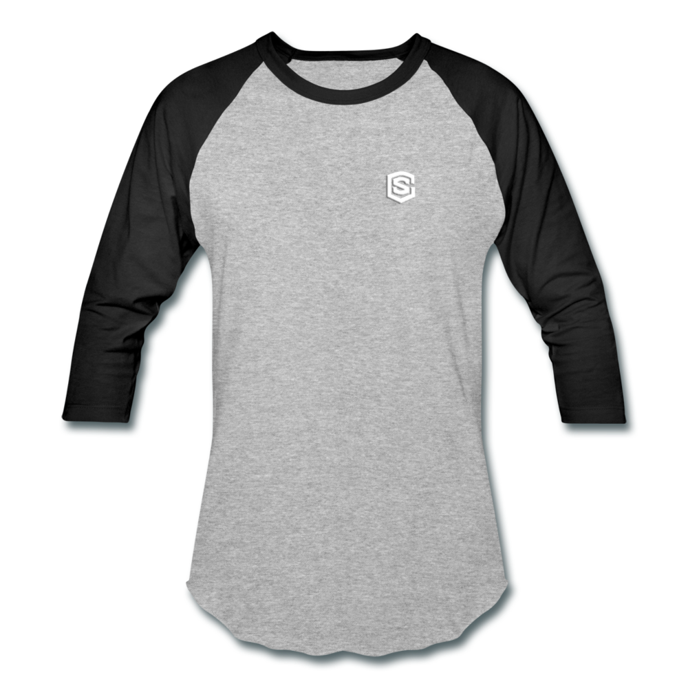 Baseball T-Shirt WITH WHITE LOGO - heather gray/black