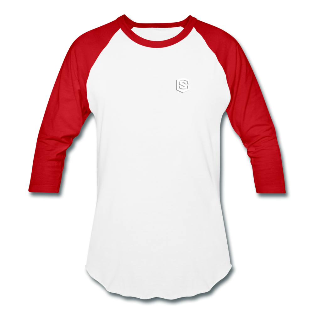 Baseball T-Shirt WITH WHITE LOGO - white/red