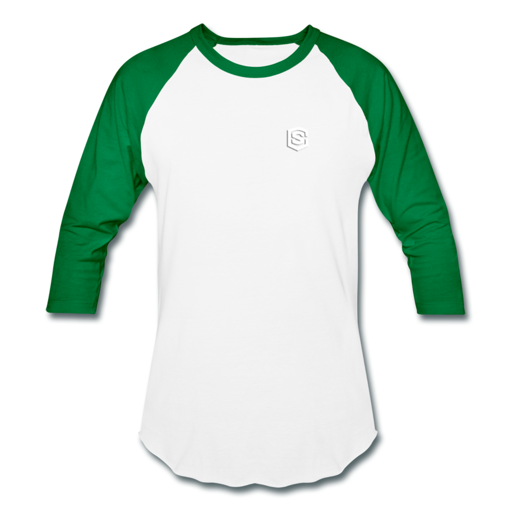 Baseball T-Shirt WITH WHITE LOGO - white/kelly green