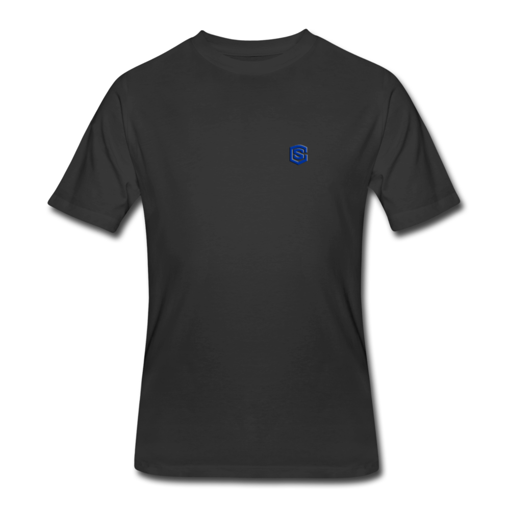 Men’s 50/50 T-Shirt WITH BLUE LOGO - black