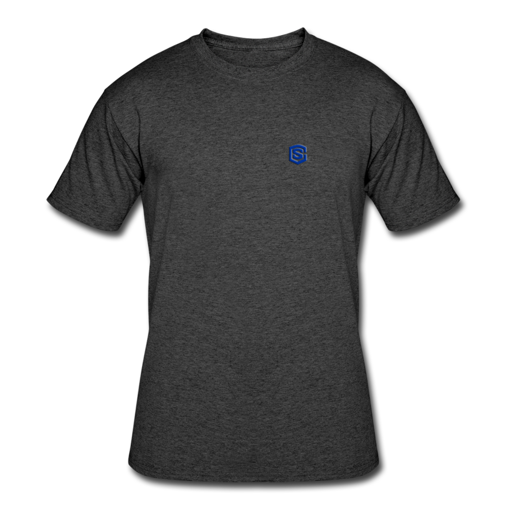 Men’s 50/50 T-Shirt WITH BLUE LOGO - heather black