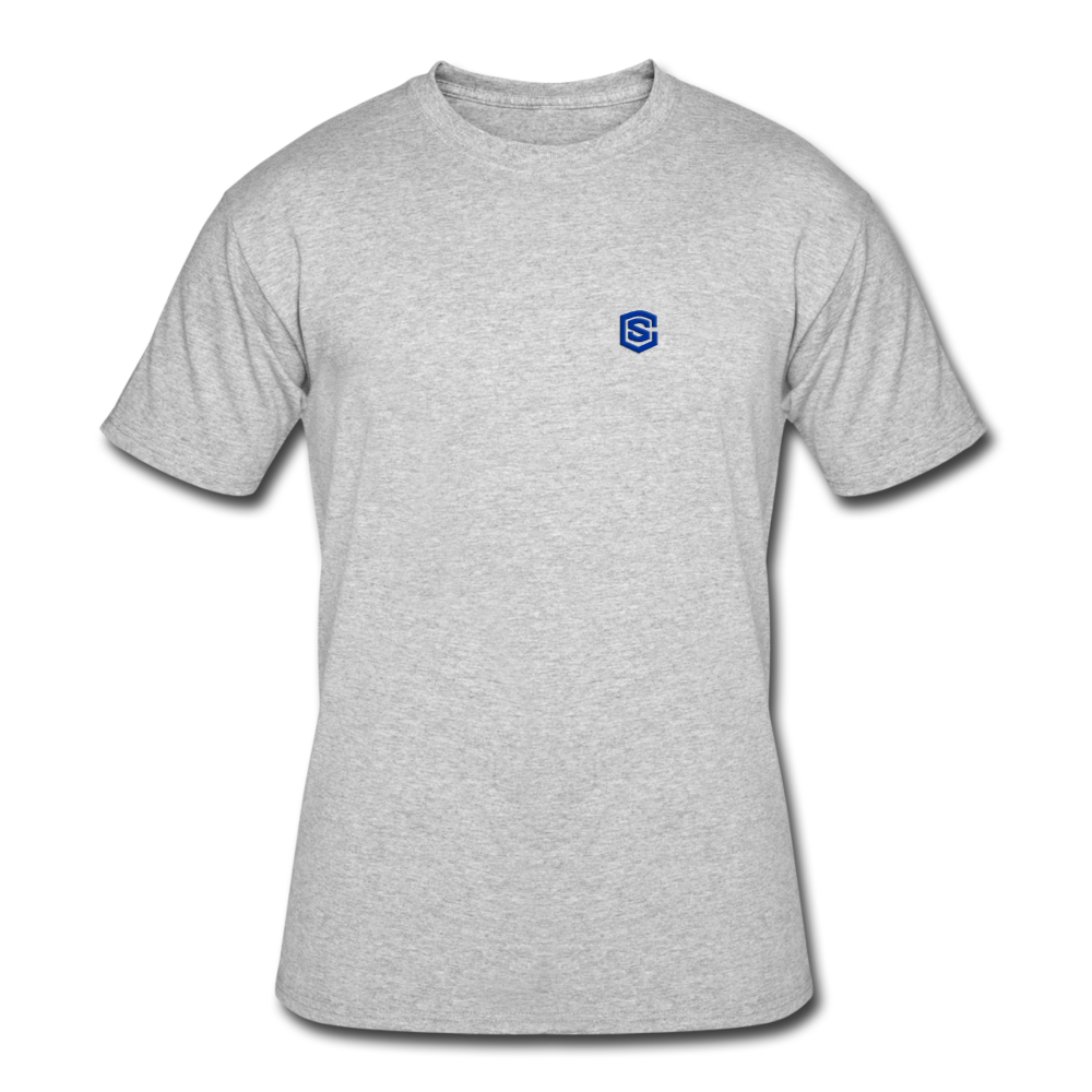 Men’s 50/50 T-Shirt WITH BLUE LOGO - heather gray