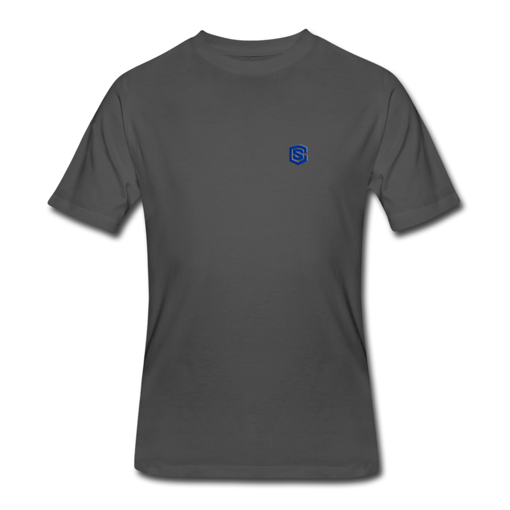 Men’s 50/50 T-Shirt WITH BLUE LOGO - charcoal