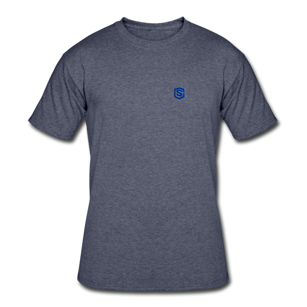Men’s 50/50 T-Shirt WITH BLUE LOGO - navy heather