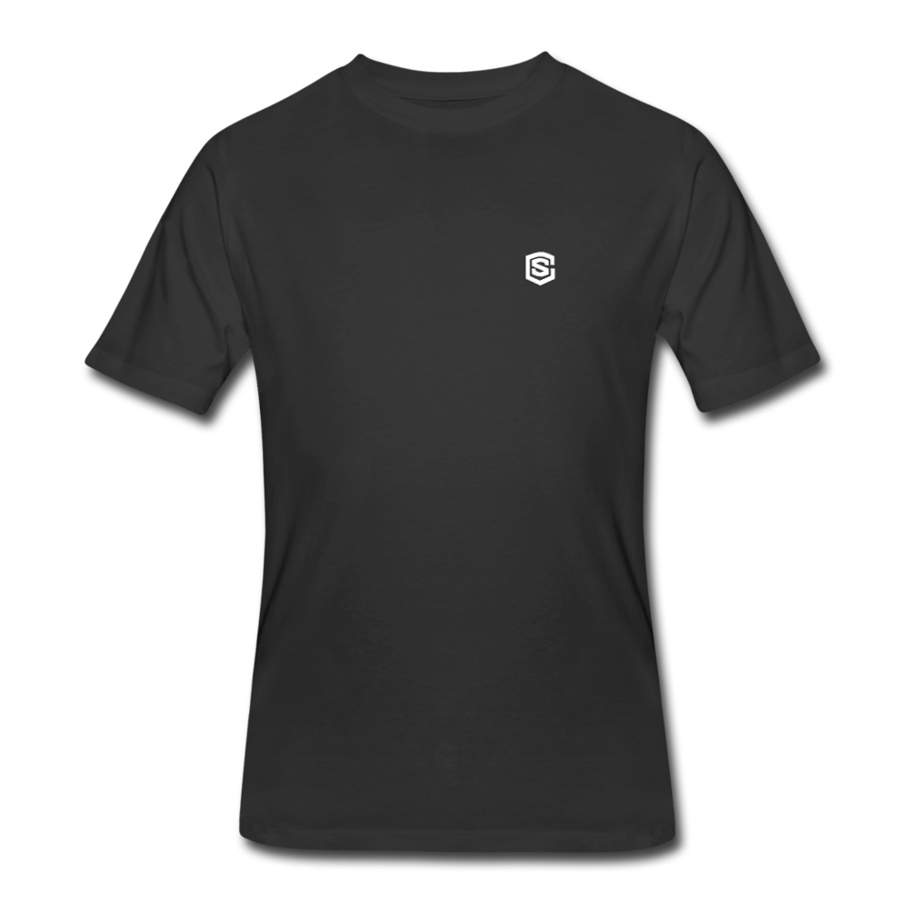 Men’s 50/50 T-Shirt WITH WHITE LOGO - black