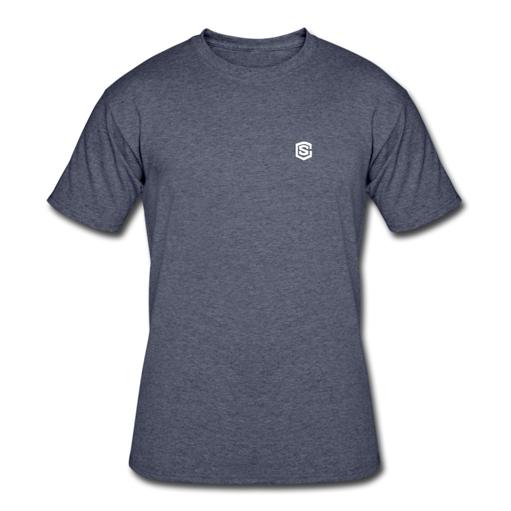 Men’s 50/50 T-Shirt WITH WHITE LOGO - navy heather