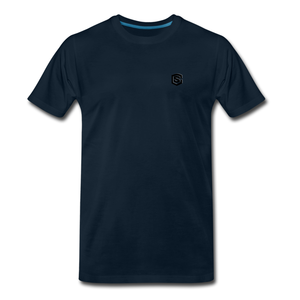 Men’s Premium Organic T-Shirt WITH BLACK LOGO - deep navy