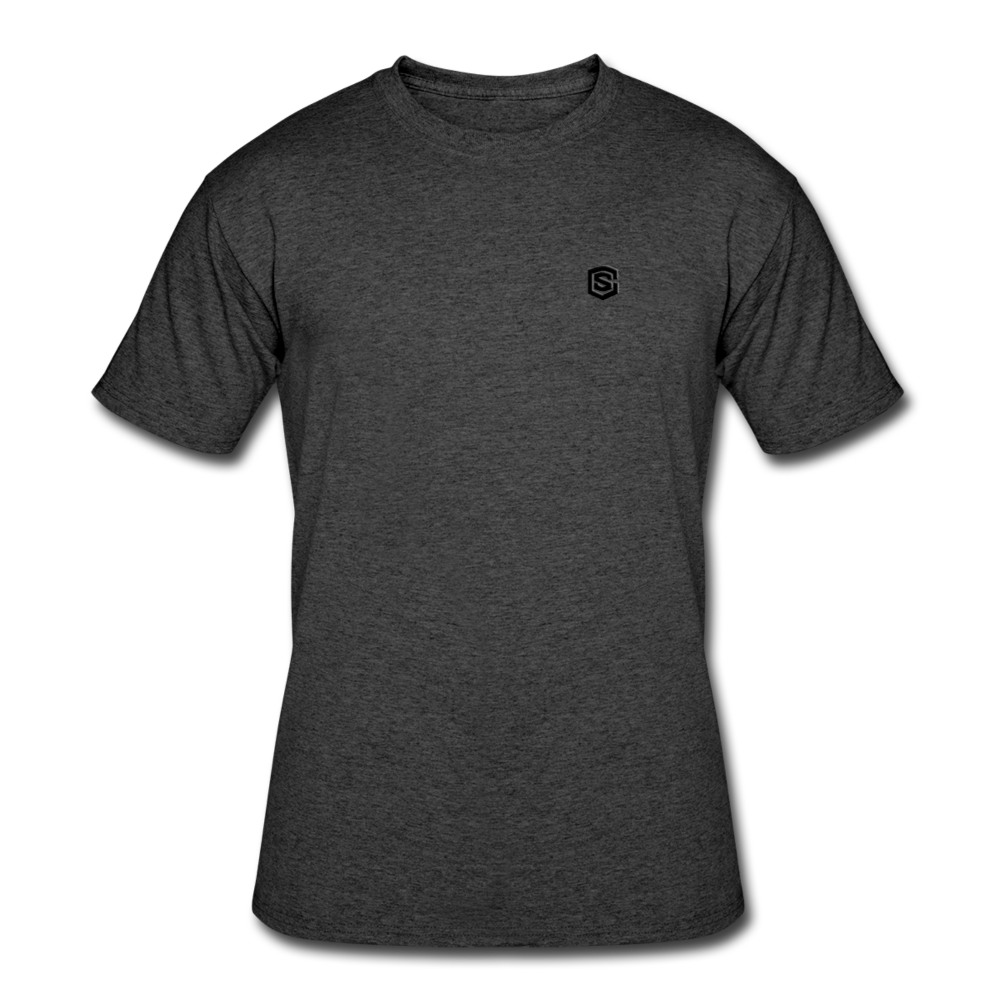 Men’s 50/50 T-Shirt WITH BLACK LOGO - heather black