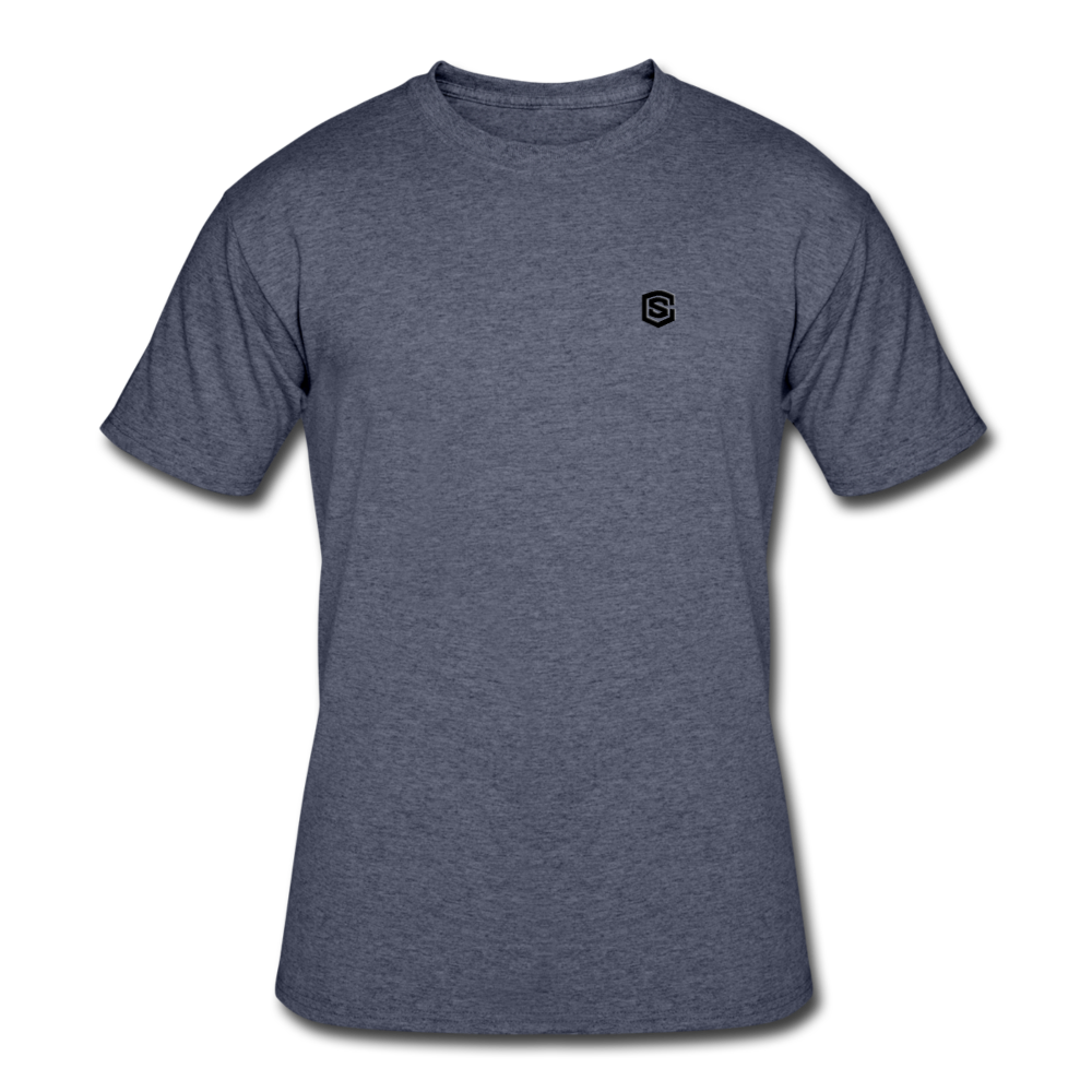 Men’s 50/50 T-Shirt WITH BLACK LOGO - navy heather