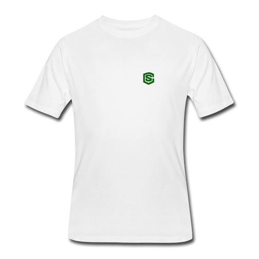 Men’s 50/50 T-Shirt WITH GREEN  LOGO - white
