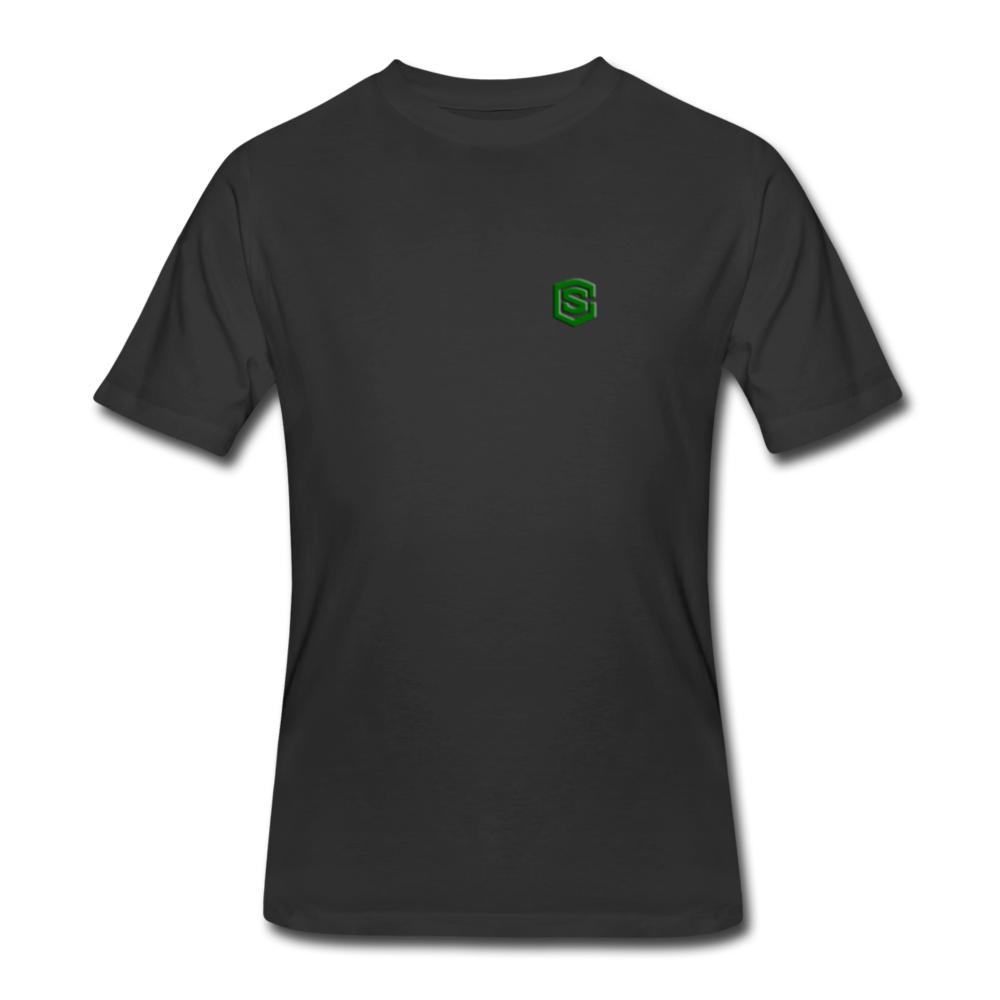 Men’s 50/50 T-Shirt WITH GREEN  LOGO - black