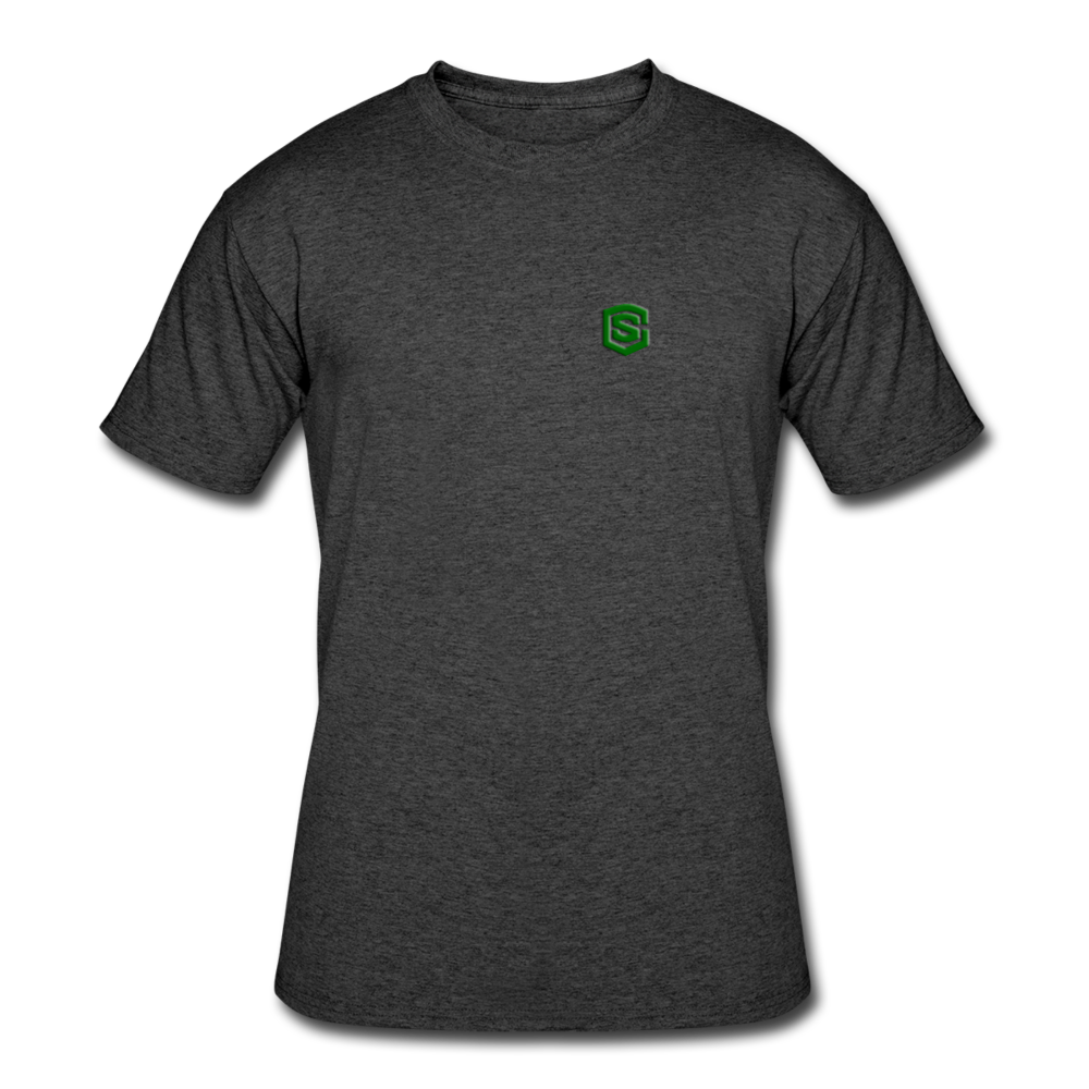 Men’s 50/50 T-Shirt WITH GREEN  LOGO - heather black