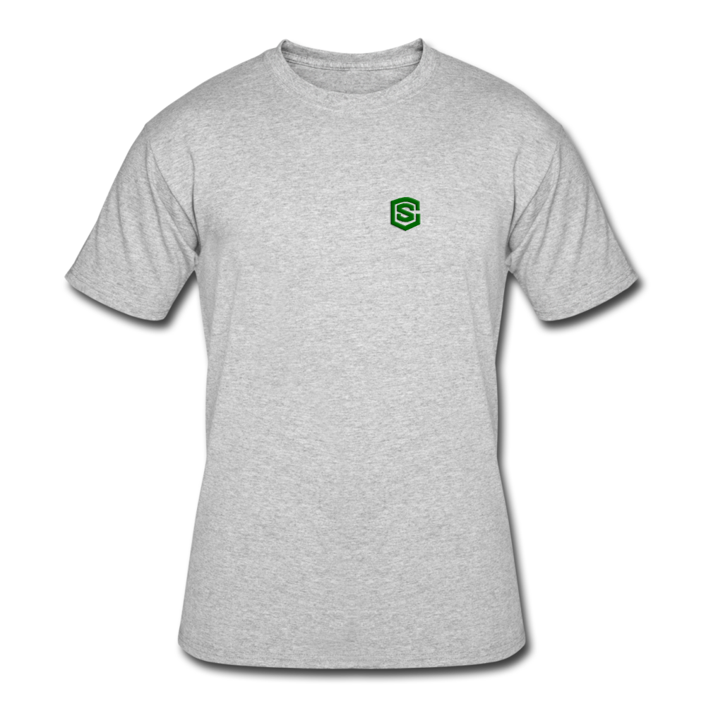 Men’s 50/50 T-Shirt WITH GREEN  LOGO - heather gray
