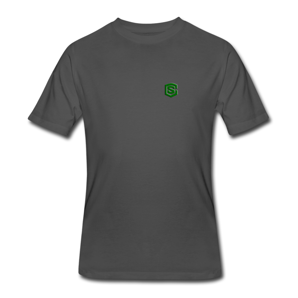 Men’s 50/50 T-Shirt WITH GREEN  LOGO - charcoal