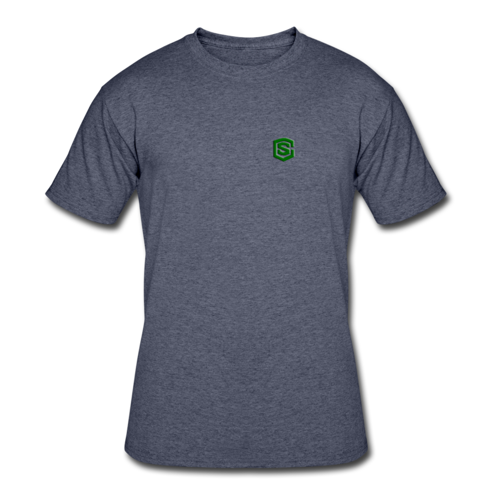Men’s 50/50 T-Shirt WITH GREEN  LOGO - navy heather