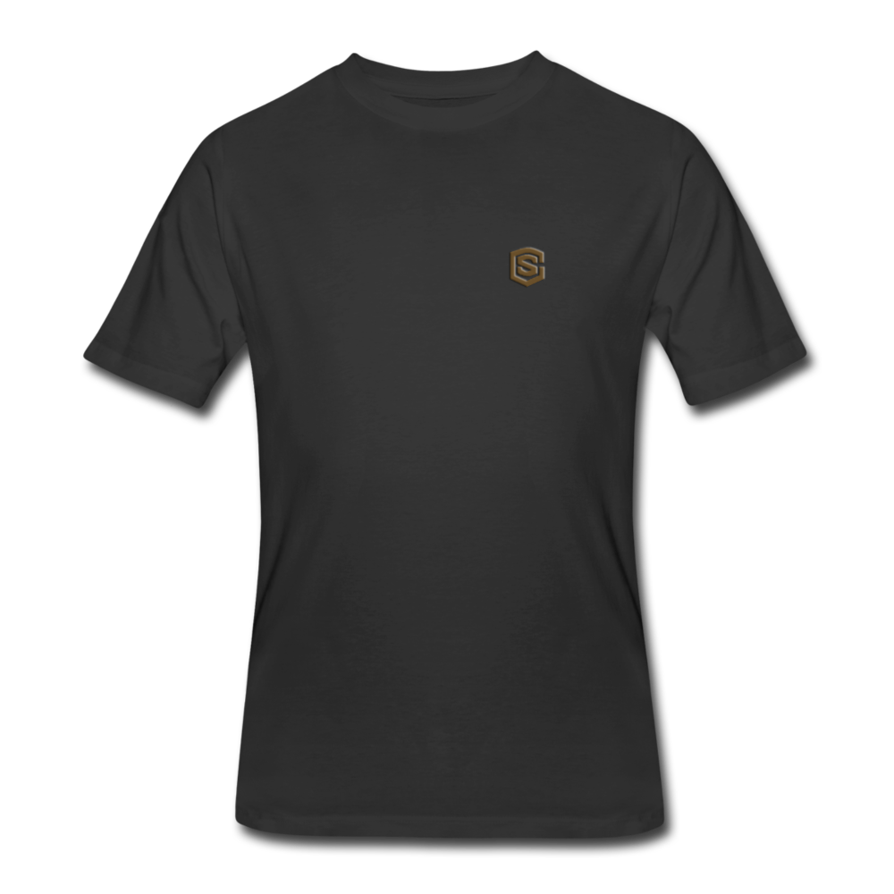 Men’s 50/50 T-Shirt WITH BROWN  LOGO - black