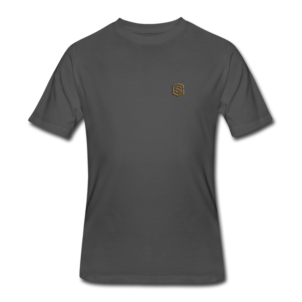 Men’s 50/50 T-Shirt WITH BROWN  LOGO - charcoal
