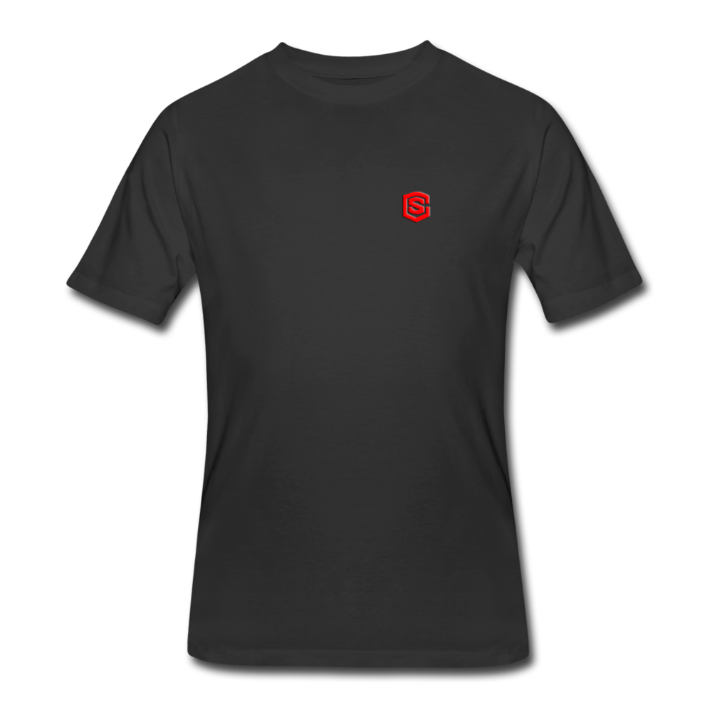 Men’s 50/50 T-Shirt WITH RED LOGO - black