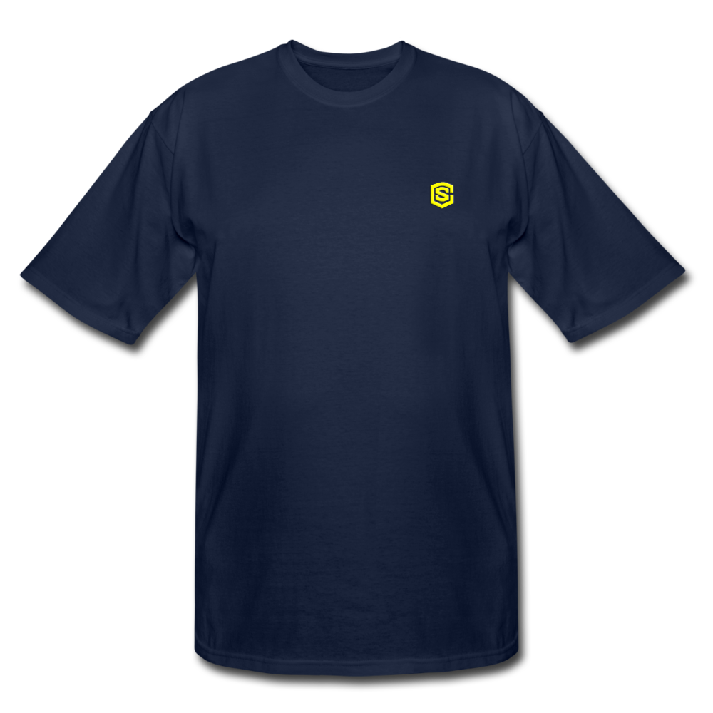 Men's Tall T-Shirt WITH YELLOW LOGO - navy