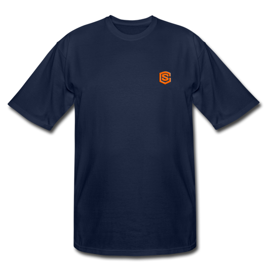Men's Tall T-Shirt WITH ORANGE  LOGO - navy