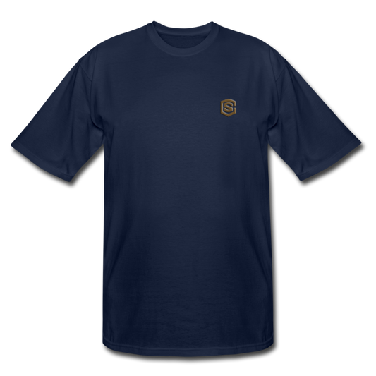 Men's Tall T-Shirt WITH BROWN  LOGO - navy