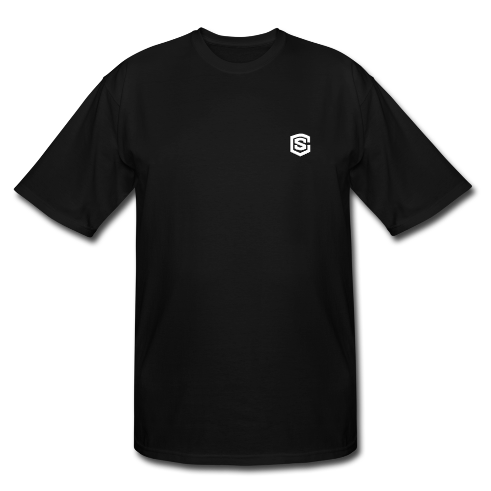Men's Tall T-Shirt WITH WHITE  LOGO - black