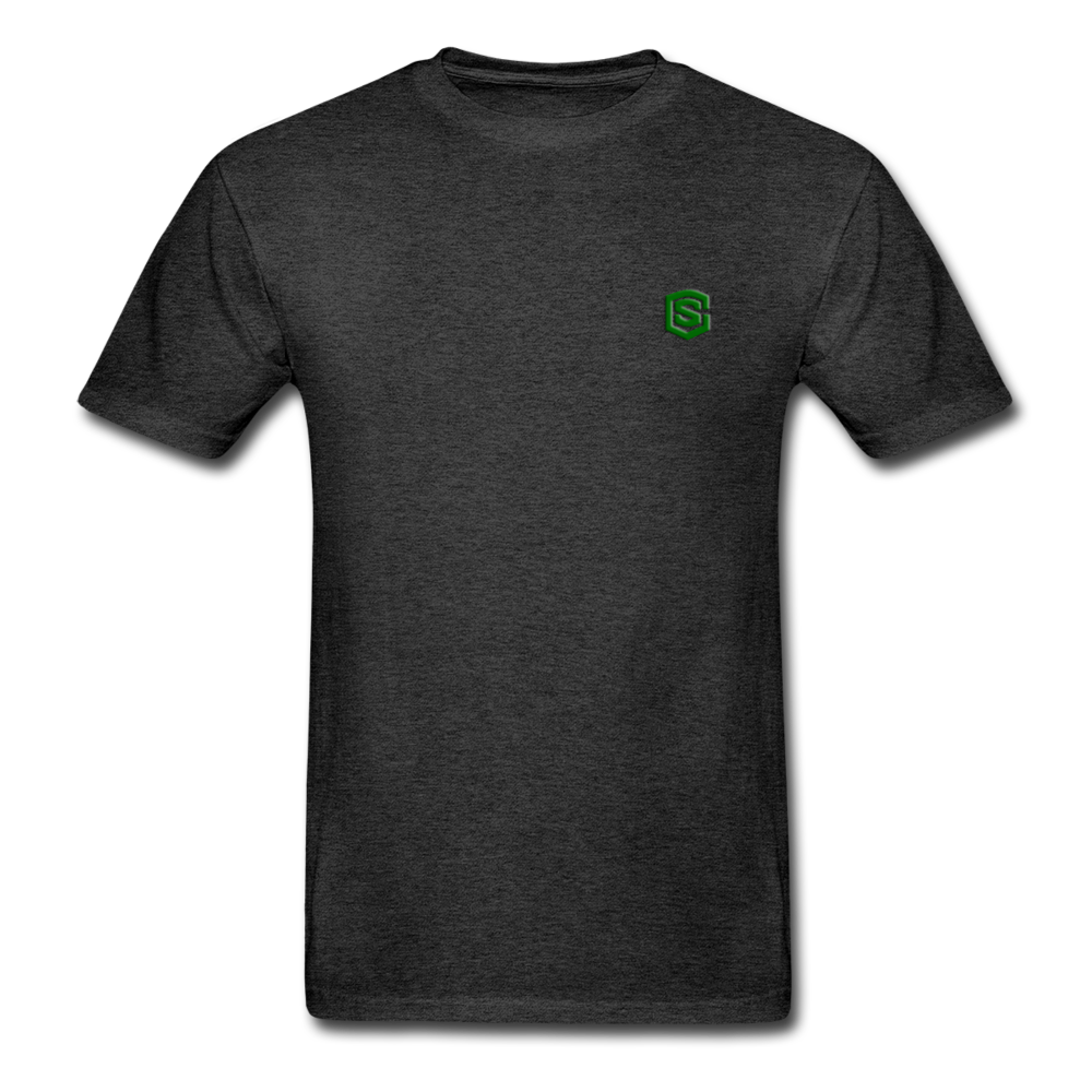 Hanes Adult Tagless T-Shirt WITH GREEN LOGO - charcoal gray